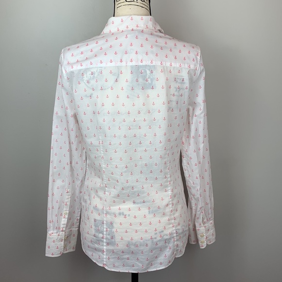 J Crew Factory The Perfect Shirt Anchor Print - Picture 3 of 7